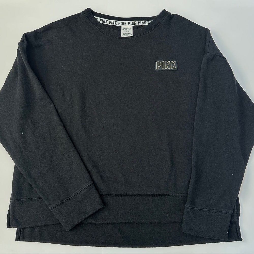 PINK Victoria's Secret Black Crewneck Sweater